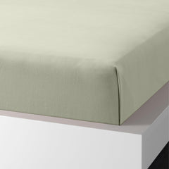 Enera Charm Collection Mist Green Color Plain King Size Bedsheet-600 TC(100% Cotton) - enera