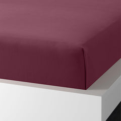 Enera Charm Collection Mocha Blush Color Plain King Size Bedsheet-600 TC(100% Cotton) - enera