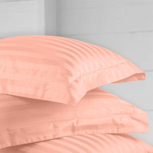 Enera Horizon Satin Stripe Sandstone Beige Color King Size Double Bedsheet - enera