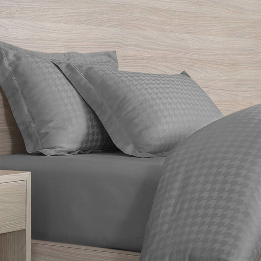 Enera Jacquard Edge Collection Frost Grey Color King Size Bedsheet - enera