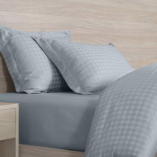 Enera Jacquard Edge Collection Slate Blue Color King Size Bedsheet - enera