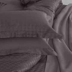 Enera Jacquard Edge Collection Graphite Grey Color King Size Bedsheet-300 TC(100% Cotton) - enera