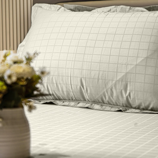 Enera Jacquard Matrix Collection Mystic Pearl Color King Size Bedsheet - enera