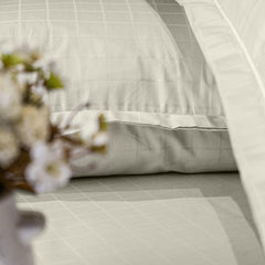 Enera Jacquard Matrix Collection Mystic Pearl Color King Size Bedsheet-300 TC(100% Cotton) - enera