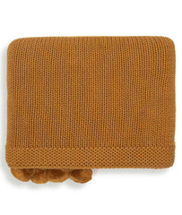 Enera Chunky Jersey-Mustard Color Cotton Throw - enera