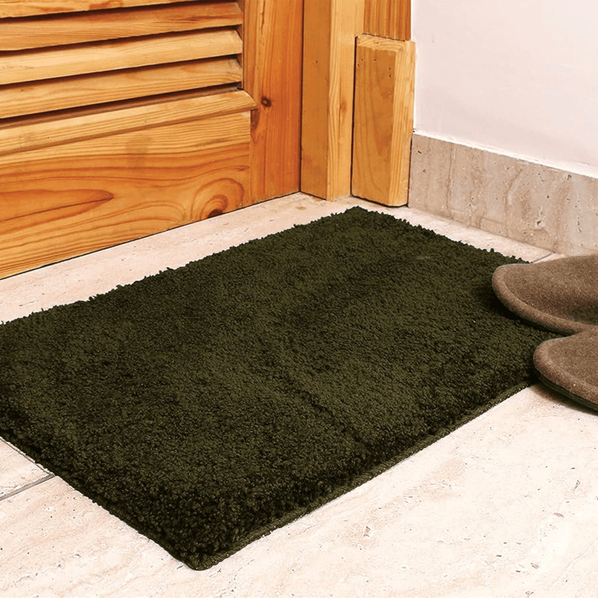 Enera Stello Collection Moss Green Color 40x60cm Bath Mat - enera