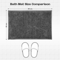 Enera Stello Collection Smoke Grey Color 40x60cm Bath Mat - enera