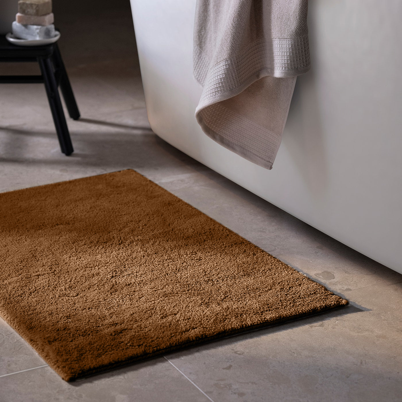 Enera Stello Collection Canyon Brown Color 50x80cm Bath Mat