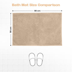 Enera Stello Collection Taupe Color 50x80cm Bath Mat - enera