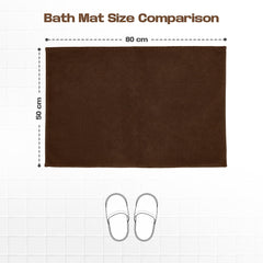 Enera Stello Collection Chocolate Color 50x80cm Bath Mat - enera