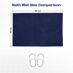 Enera Stello Collection Insignia Blue Color 50x80cm Bath Mat - enera