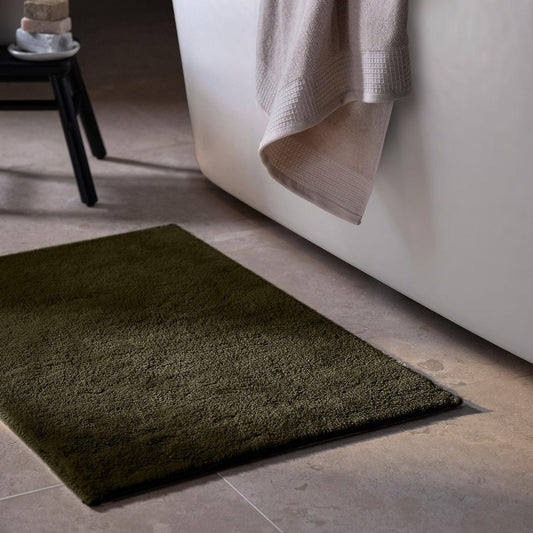 Enera Stello Collection Moss Green Color 50x80cm Bath Mat - enera