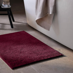 Enera Stello Collection Ruby Maroon Color 50x80cm Bath Mat - enera