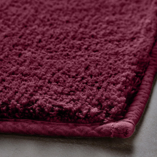 Enera Stello Collection Ruby Maroon Color 50x80cm Bath Mat - enera