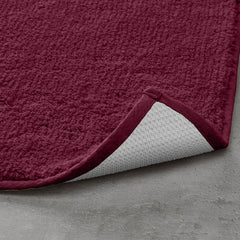Enera Stello Collection Ruby Maroon Color 50x80cm Bath Mat - enera
