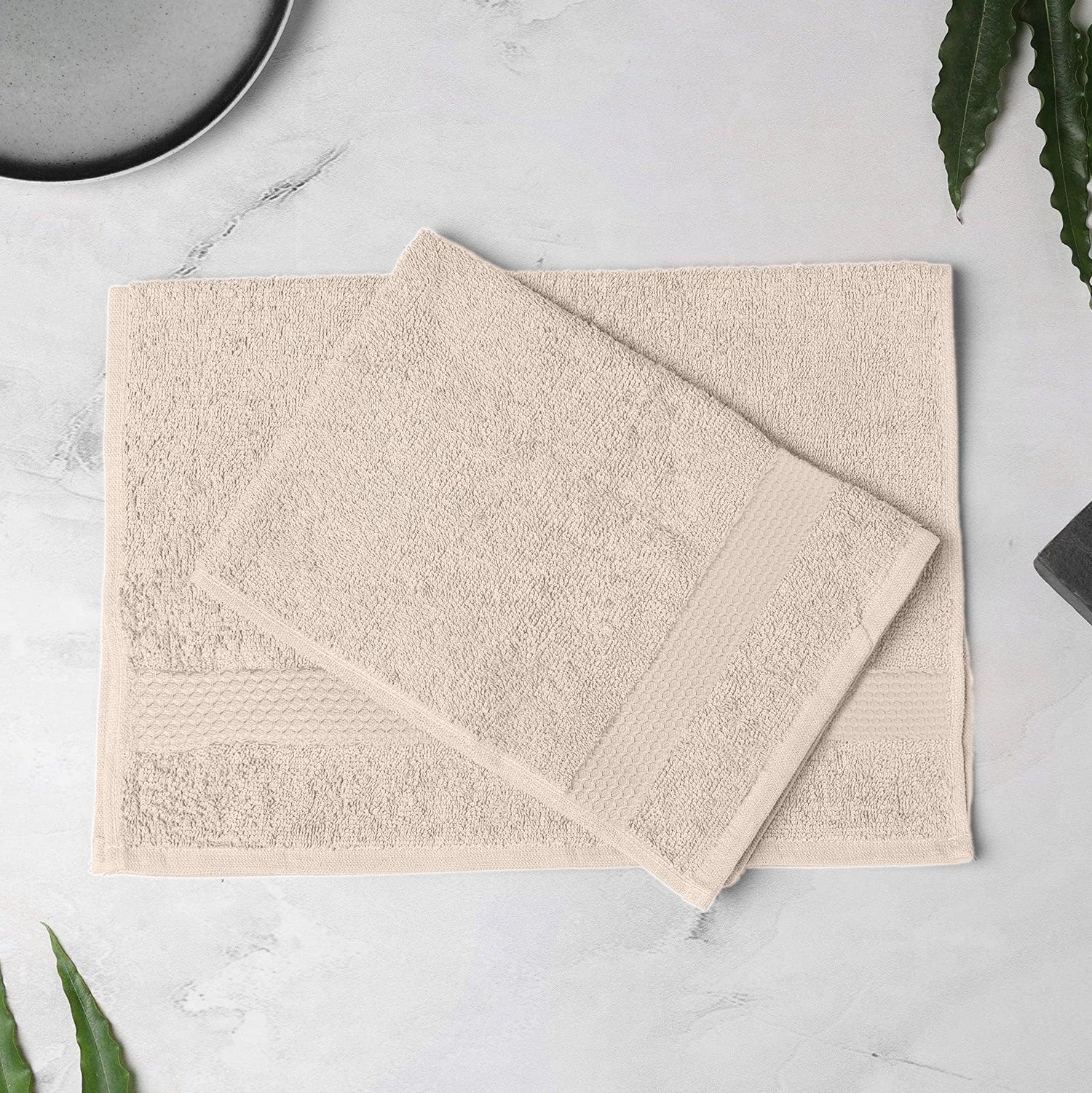 enera Hand Towel 2 Pcs Set 100% Cotton, Soft & Ultra Absorbent - enera