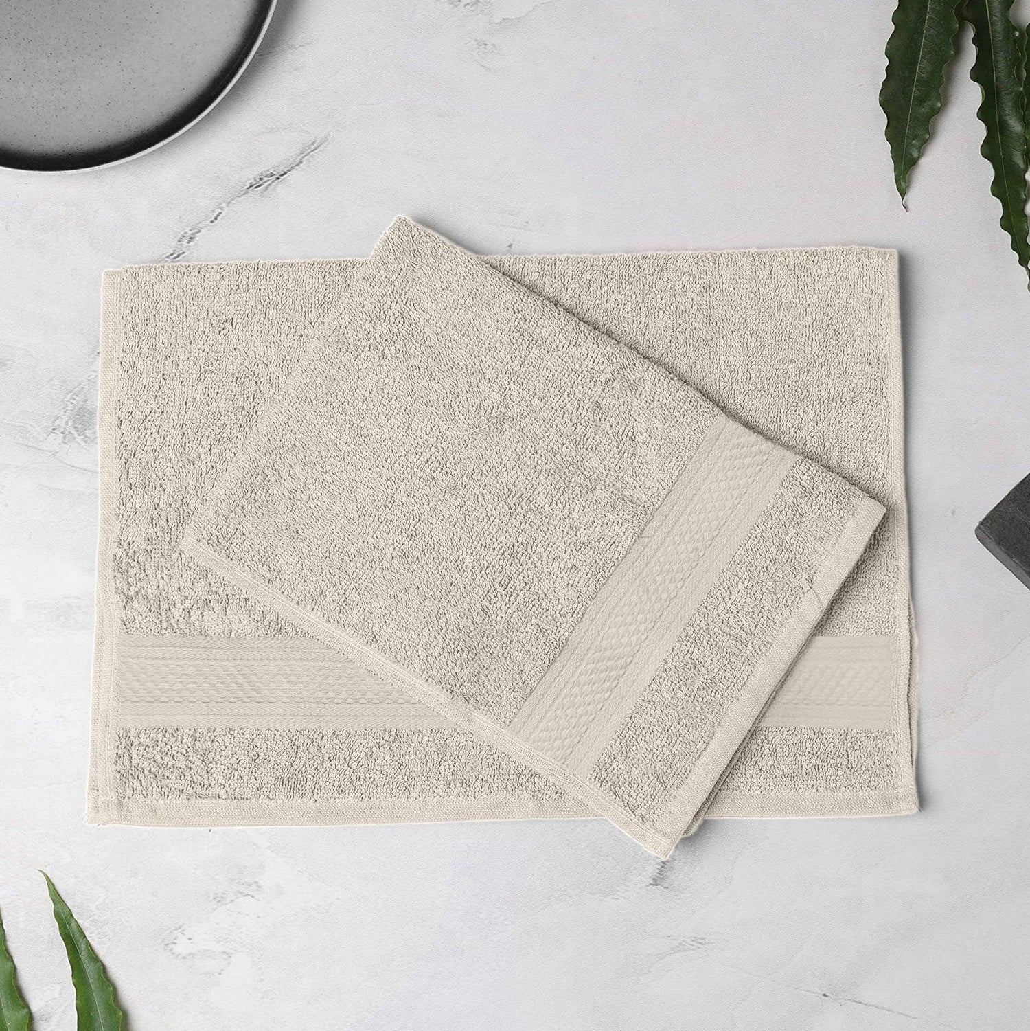 enera Hand Towel 2 Pcs Set 100% Cotton, Soft & Ultra Absorbent - enera