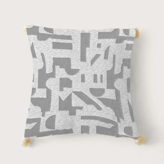 Enera Marc Fabia Grey Color 16x16 Inch Cushion Cover - enera