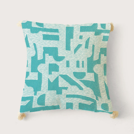 Enera Marc Fabia Sky Blue Color 16x16 Inch Cushion Cover - enera