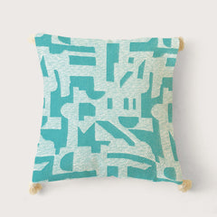 Enera Marc Fabia Sky Blue Color 16x16 Inch Cushion Cover - enera