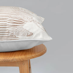 Enera Marc Ne Zebra Beige Color 16x16 Inch Cushion Cover - enera
