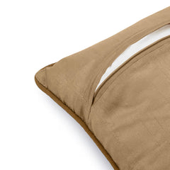 Enera Marc Swed Emboss Brown Color 16x16 Inch Cushion Cover - enera
