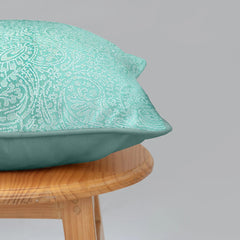 Enera Marc Jacquard Ambi Light Blue Color 16x16 Inch Cushion Cover - enera