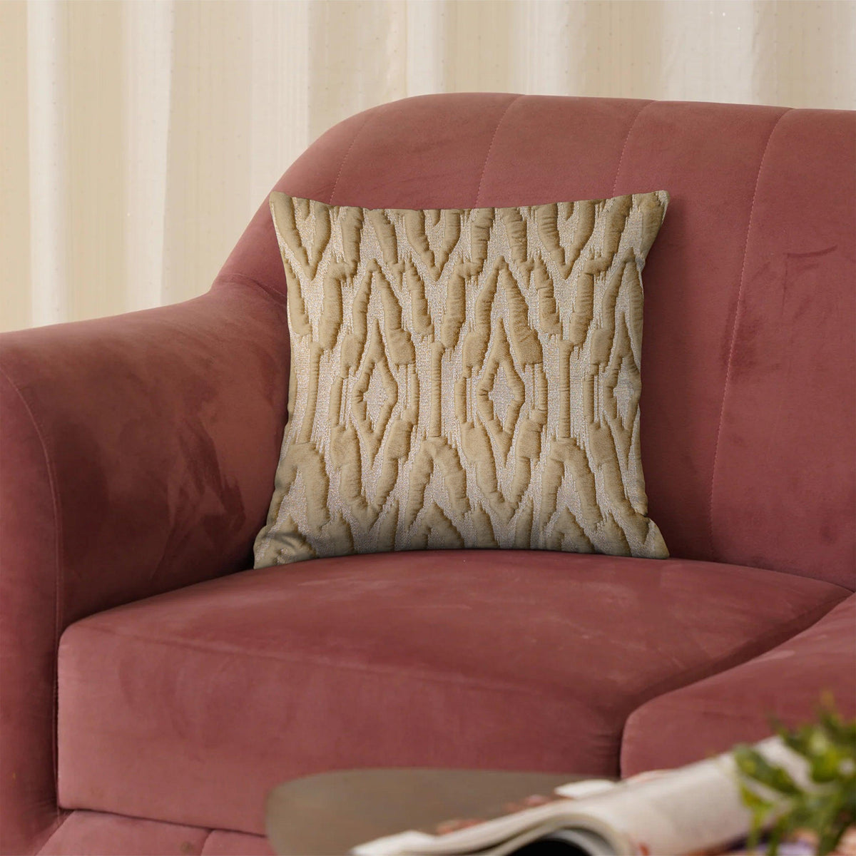 Enera Marc Rocket Beige Color 16x16 Inch Cushion Cover - enera