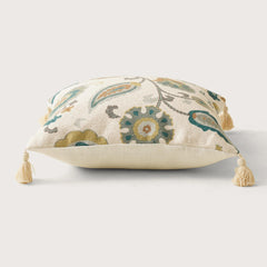 Enera Marc Jaipuriya Green & Ivory Color 16x16 Inch Cushion Cover - enera