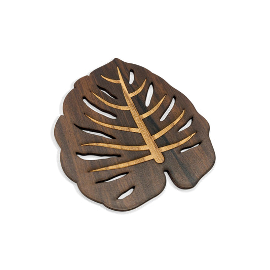 Enera Marc Leaf Wooden Coaster - enera