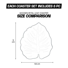 Enera Marc Leaf Wooden Coaster - enera