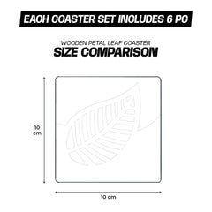 Enera Marc Petal Leaf Wooden Coaster - enera