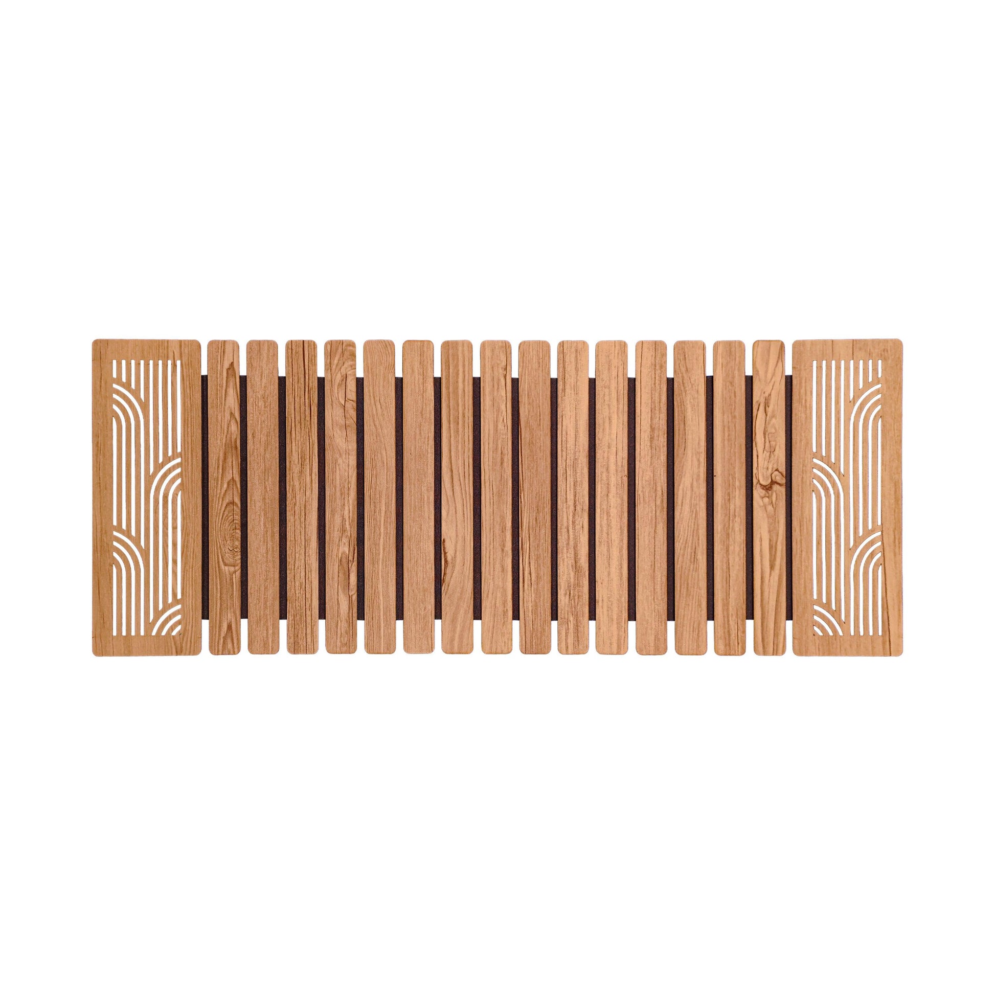 Enera Marc Khidki Wooden Caramel Color (14x36 inch) Table Runner - enera