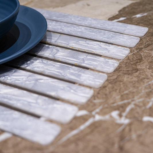 Enera Marc Naxon Acrylic Silver Color Table Mat - enera