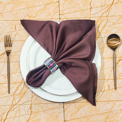 Enera Checks Style Multi Color Round Napkin Ring (Pack of 6pcs) - enera