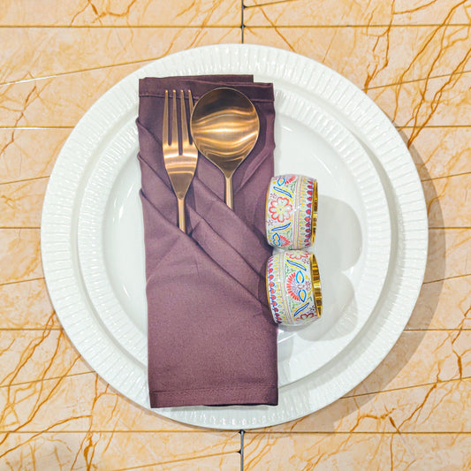 Enera Tribe Style Multi Color Round Napkin Ring (Pack of 6pcs) - enera