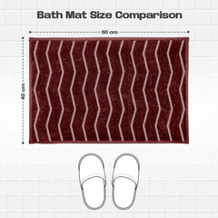 Enera Crest Collection Wine Color 40x60 cm Bathmat - enera