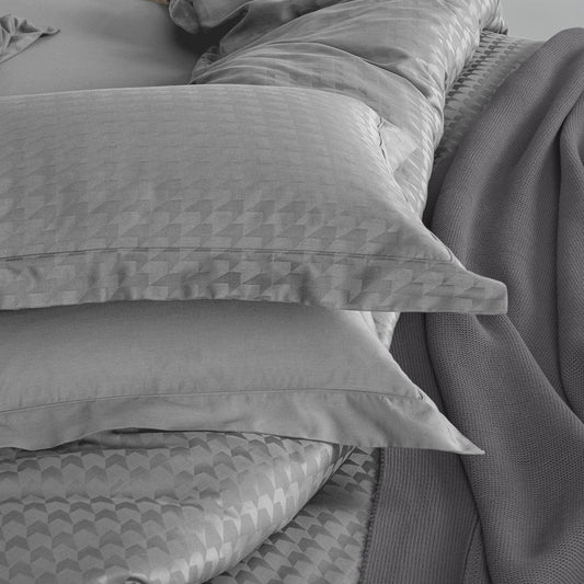 Enera Majestic Edge Collection Frost Grey Color Pillow Cover - enera