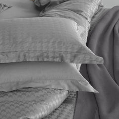 Enera Majestic Edge Collection Frost Grey Color Pillow Cover - enera