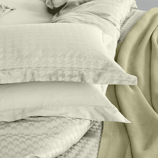 Enera Majestic Edge Collection Ivory White Color Pillow Cover - enera