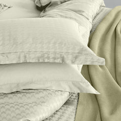 Enera Majestic Edge Collection Ivory White Color Pillow Cover - enera