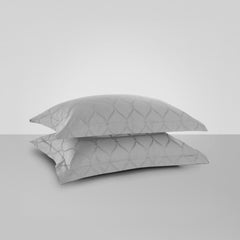 Enera Majestic Lattice Collection Frost Grey Color Pillow Cover - enera