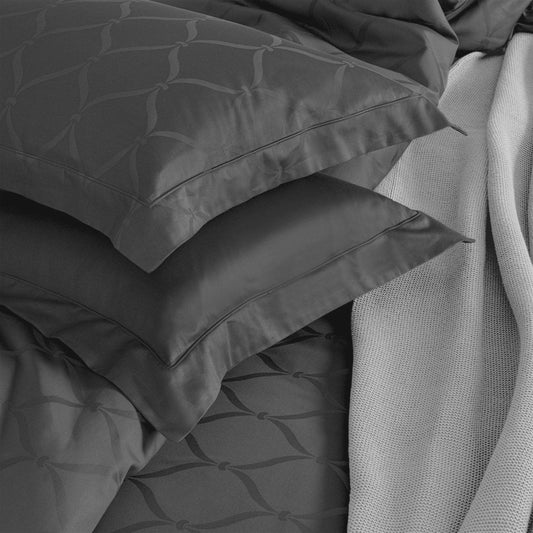 Enera Majestic Lattice Collection Graphite Grey Color Pillow Cover - enera