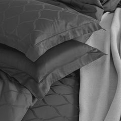 Enera Majestic Lattice Collection Graphite Grey Color Pillow Cover - enera