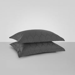 Enera Majestic Lattice Collection Graphite Grey Color Pillow Cover - enera