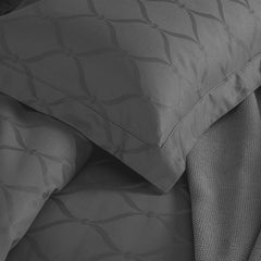 Enera Majestic Lattice Collection Graphite Grey Color Pillow Cover - enera