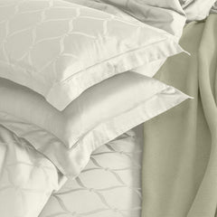 Enera Majestic Lattice Collection Ivory White Color Pillow Cover - enera
