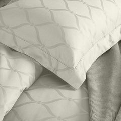 Enera Majestic Lattice Collection Ivory White Color Pillow Cover - enera