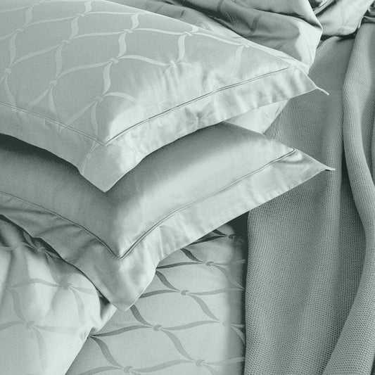 Enera Majestic Lattice Collection Slate Blue Color Pillow Cover - enera