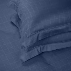 Enera Majestic Matrix Collection Slate Blue Color Pillow Cover - enera
